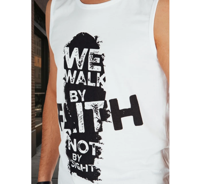 Pánská košile bez rukávů bílá Dstreet model 21988544 - FashionStreet