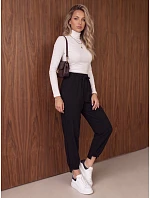 Spodnie damskie joggery z w czarne model 22371845 - FashionStreet Spodnie damskie joggery z w czarne model 22371845 - FashionStreet