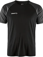 Craft Teamwear Squad Go Contrast Jersey M Pánske kontrastné športové tričko 82.2725 čierna/žulová