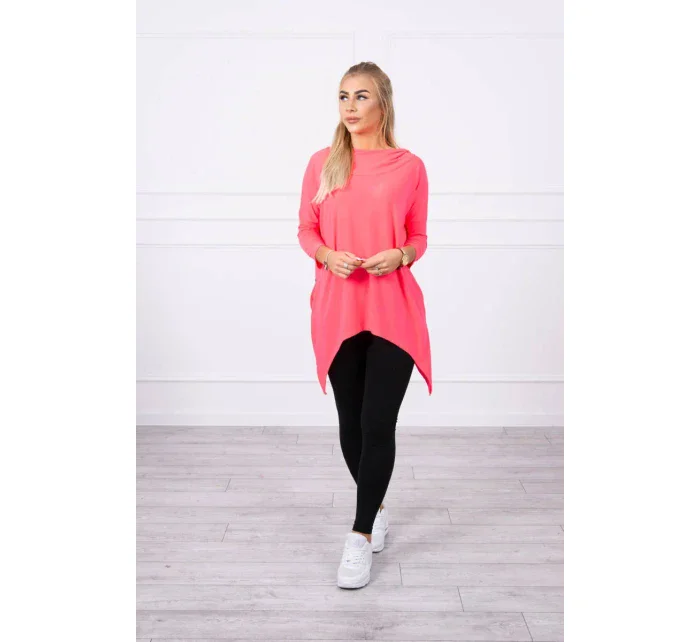 Mikina s potiskem kola růžová neonová Mikina s potiskem kola růžová neonová