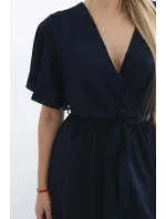 Šaty s model 21915247 výstřihem námořnická modř - K-Fashion Šaty s model 21915247 výstřihem námořnická modř - K-Fashion