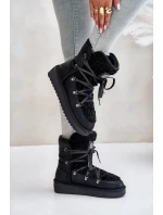 Śniegowce Na Platformie Wegańskie D.Franklin DFSH370004 Czarne Śniegowce Na Platformie Wegańskie D.Franklin DFSH370004 Czarne