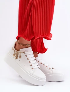 Dámské tenisky s ozdobou Bílé model 21659061 - Boto