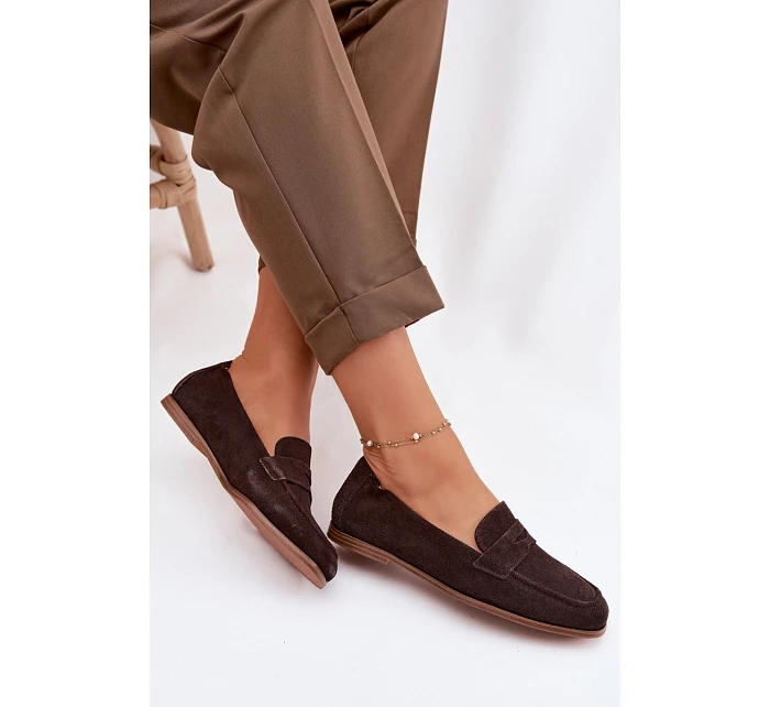 Mokasiny z Přírodního Semiše Vinceza 18122 Čokoládové Mokasiny z Přírodního Semiše Vinceza 18122 Čokoládové