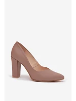 Lodičky na podpatku s model 22221716 špičkou 853 Taupe - Zazoo Lodičky na podpatku s model 22221716 špičkou 853 Taupe - Zazoo
