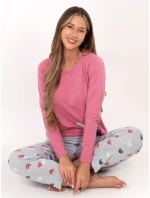Piżama DU PI FP model 21800498 różowy - FPrice Piżama DU PI FP model 21800498 różowy - FPrice