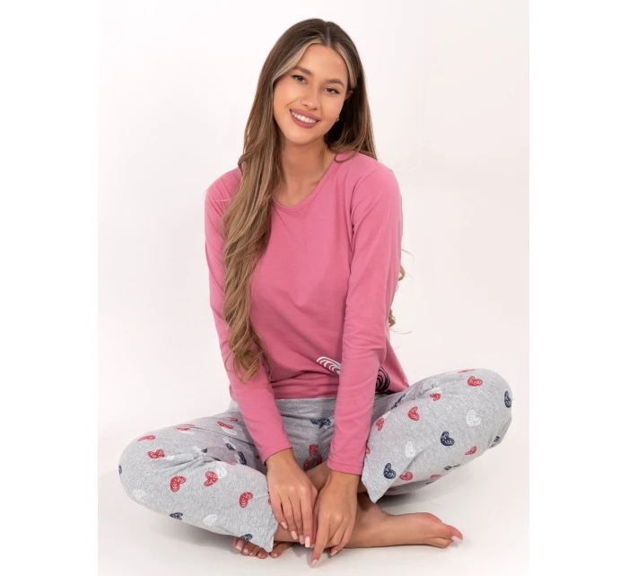 Piżama DU PI FP model 21800498 różowy - FPrice Piżama DU PI FP model 21800498 różowy - FPrice