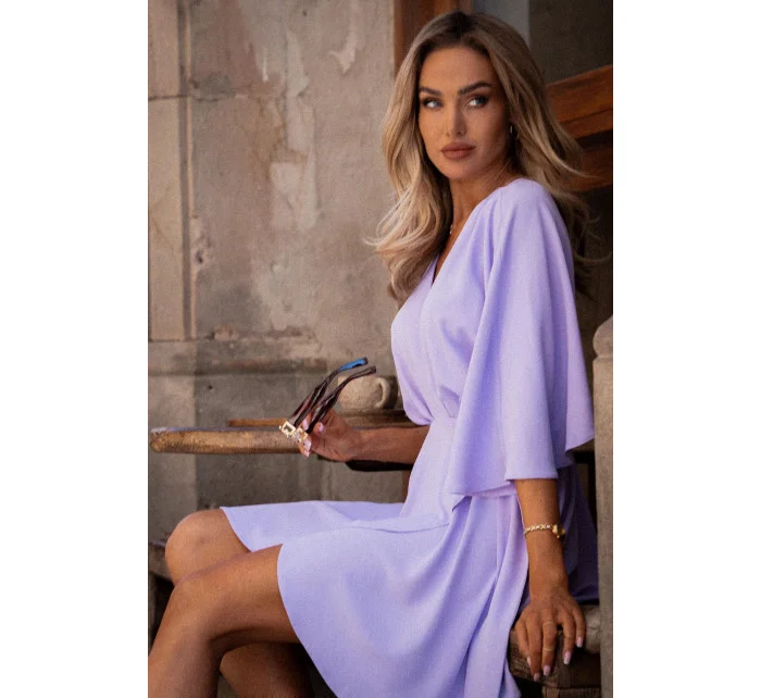 Dámske šaty M785 fialové - MOE