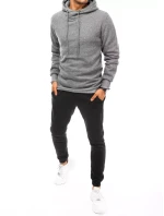 Pánska sivo-čierna tepláková súprava FashionStreet AX0669