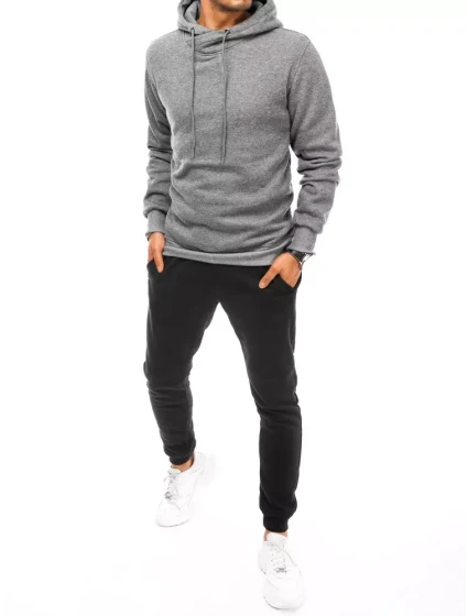 Pánska sivo-čierna tepláková súprava FashionStreet AX0669