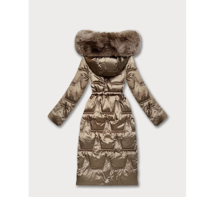 Zimowa kurtka damska ze w ciemny beżowy model 21731658 - S'WEST Zimowa kurtka damska ze w ciemny beżowy model 21731658 - S'WEST