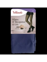 Dámske teplé pančuchy 50 DEN WARM & TRANSPARENT 50 DEN - BELLINDA - modrá
