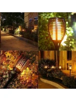 SOLÁRNA LAMPA TANCUJÚCE PLAMENE 10X10X79CM 36 LED