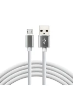 Napájací kábel everActive CBS-1MW (USB - Micro USB ; 1 m; farba biela)