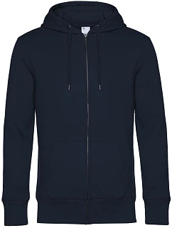 B&C KING Zipped Hood_° Pánska mikina s kapucňou 01.U03K tmavomodrá