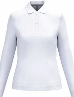 Kariban K 244 Dámske polo tričko s dlhým rukávom z piké 20.K244 biele
