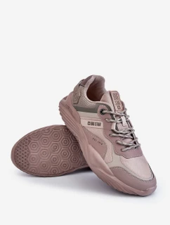 Męskie Lekkie Sneakersy Memory Foam System Big Star LL174151 Beżowe