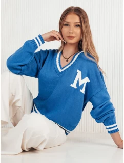 Dámsky oversize sveter MIRAGE modrý FashionStreet MY2221
