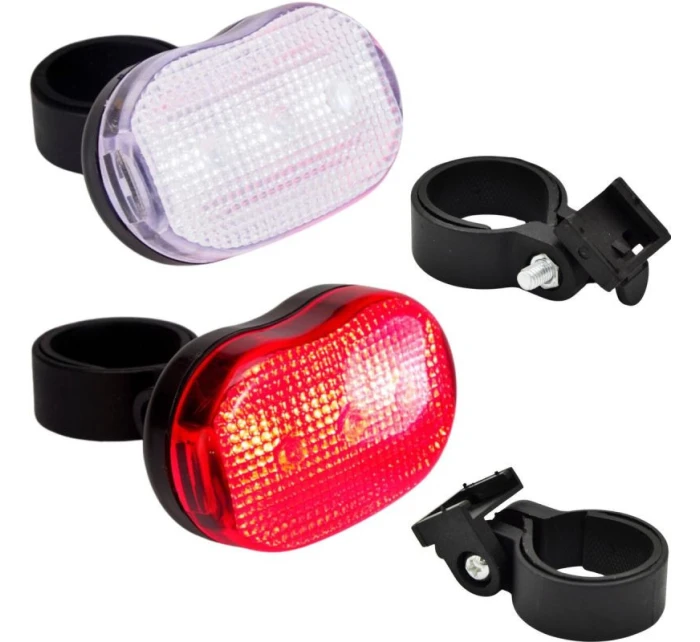 SADA PREDNÝCH A ZADNÝCH SVETIEL PRE BICYKLE 3LED XQMAX