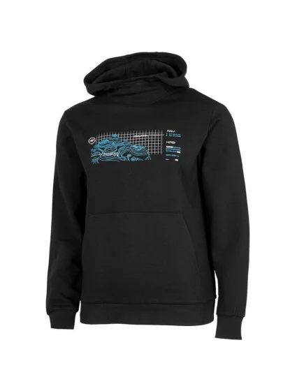 Mikina M model 21424421 tmavě černá - 4F Mikina M model 21424421 tmavě černá - 4F