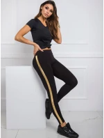 Legíny RV LG R4766.06 čierna a zlatá