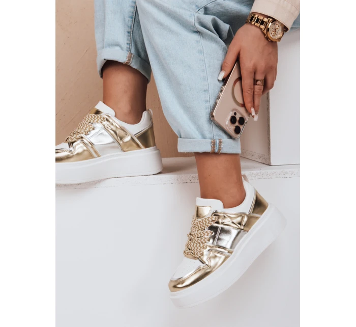 Dámske tenisky na platforme HYPERWAY gold FashionStreet ZY0621 Dámske tenisky na platforme HYPERWAY gold FashionStreet ZY0621