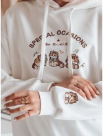 Dámská oversize mikina s kapucí  bílá Dstreet model 21989236 - FashionStreet