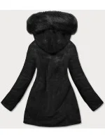 Čierna teplá obojstranná dámska zimná bunda (w610big) Čierna teplá obojstranná dámska zimná bunda (w610big)