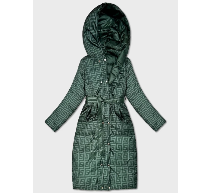 Zelená oboustranná dlouhá bunda s kapucí model 21759937 - MINORITY
