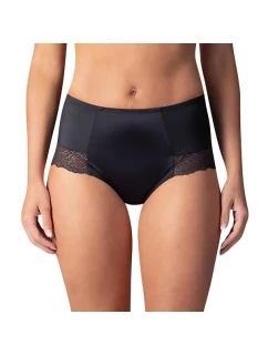 Dámske nohavičky FLAT TUMMY LACE MIDISLIP Drawstring Panties - BELLINDA - Black