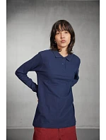 B&C ID.001 LSL /women Dámske piqué polo s dlhým rukávom 01.0I13 tmavomodrá