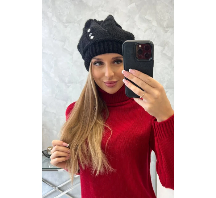 Dámska čiapka Larisa K395 čierna