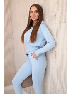 Súprava so širokými rebrami modrej farby