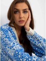 Dámský svetr LC SW model 17657807 bílý a modrý - FPrice