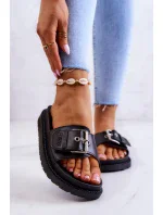 Dámske módne papuče Big Star - čierne