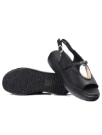 Dámské sandály na platformě model 21156720 Černá - S.Barski