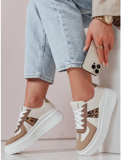 Dámske tenisky na platforme MODNIKKI khaki FashionStreet ZY0874
