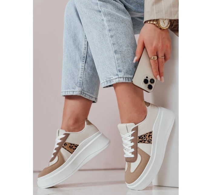 Dámske tenisky na platforme MODNIKKI khaki FashionStreet ZY0874