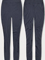 Dámske legíny s ozdobnými švami tmavomodré (54460)