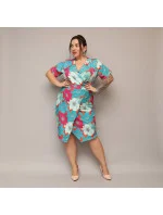 dámské květované šaty v délce ke kolenům model 20070198 - Moon