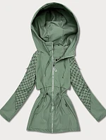 Dámska šedo-zelená bunda Goodlookin s monogramom (KK60412-3#)