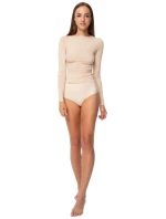 Dámská košilka Simple longsleeve beige - JULIMEX
