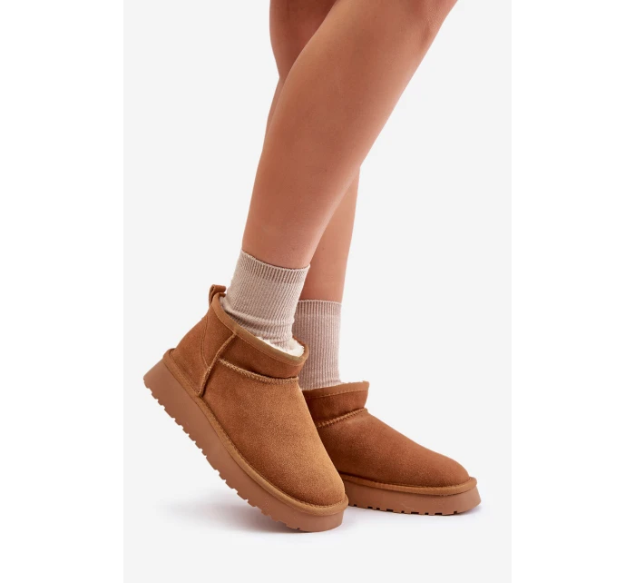 Niskie Zamszowe Śniegowce Skóra Naturalna Vinceza 97950 Camel Niskie Zamszowe Śniegowce Skóra Naturalna Vinceza 97950 Camel