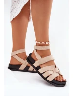 Eko Semišové Sandály Dámské S Béžové model 21699103 - Boto