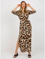 Dámske šaty LK SK 509249 2.71P čierna a béžová - FPrice