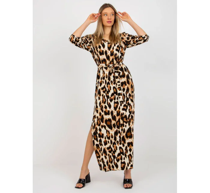 Dámske šaty LK SK 509249 2.71P čierna a béžová - FPrice