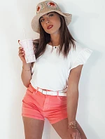 Dámske džínsové šortky GLAMWEAR pink FashionStreet SY0356