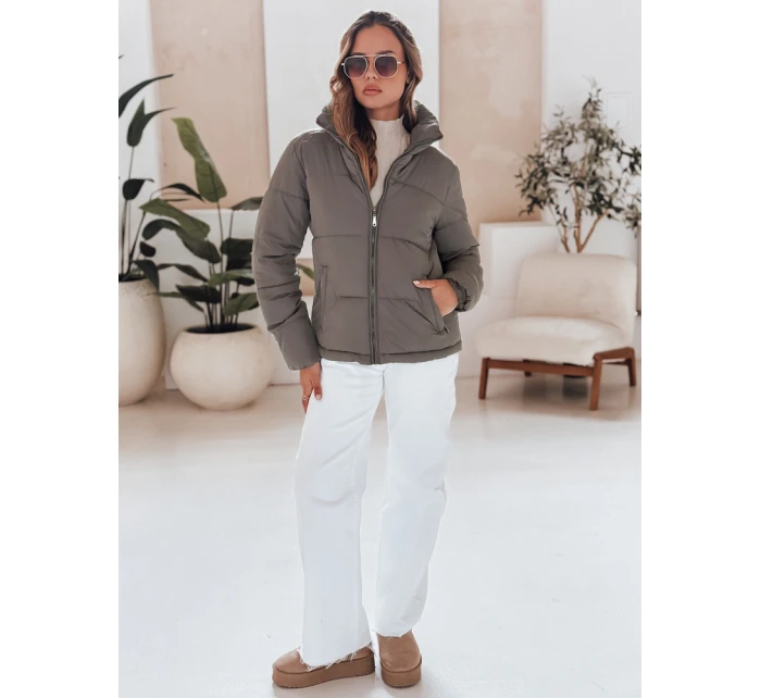 Dámská prošívaná bunda šedá Dstreet model 21990553 - FashionStreet Dámská prošívaná bunda šedá Dstreet model 21990553 - FashionStreet