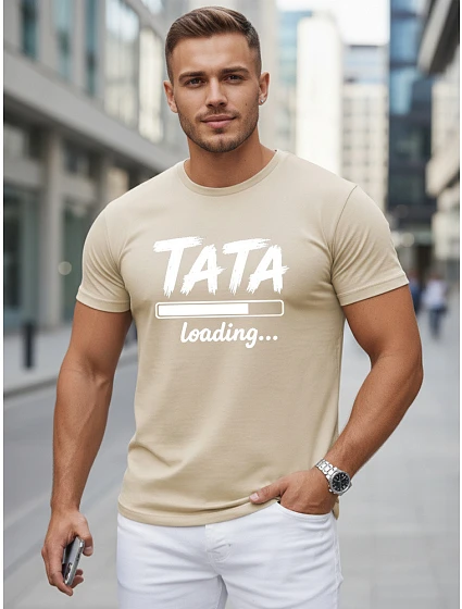 Koszulka męska z nadrukiem na bawełniana beżowa model 22221856 - FashionStreet Koszulka męska z nadrukiem na bawełniana beżowa model 22221856 - FashionStreet