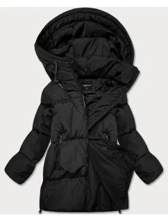 Čierna dámska zimná bunda (ad6076)